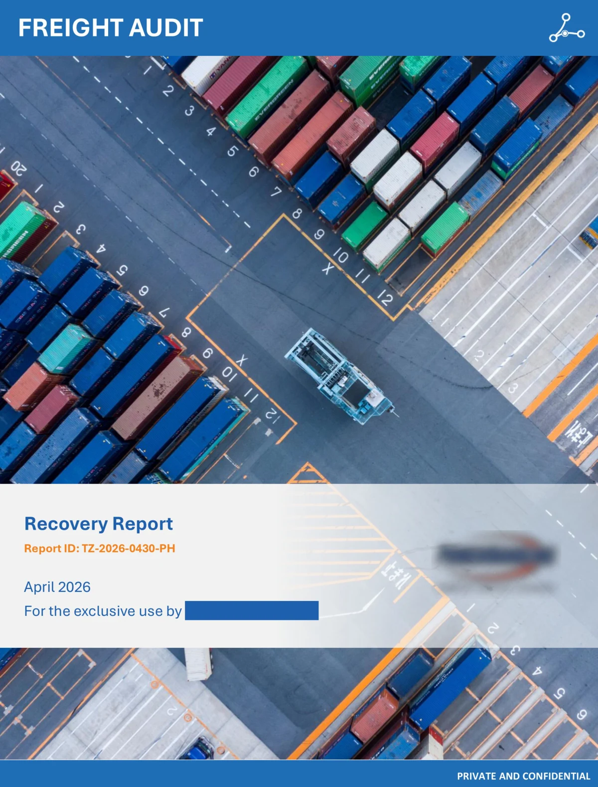 Sample Trazai freight audit recovery report cover
